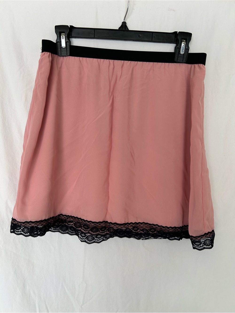 Wurl Pink Black Lace Mini Skirt Size L Y2K Surf Style NWOT